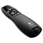 Logitech Wireless Presenter w/Laser Pointer, 50ft Projection, Matte Black LOG910001354