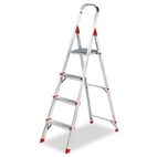 Louisville #566 Four-Foot Folding Aluminum Euro Platform Ladder, Red DADL234604