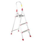 Louisville #566 Three Foot Folding Aluminum Euro Platform Ladder, Red DADL234603