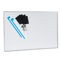 Magna Visual Changeable Planner Kit, Porcelain-on-Steel, 72 x 48, White/Silver Frame MAVNMW4872G