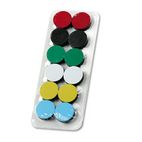 Magna Visual High Energy Circle Magnets, Magnetic, Assorted, 3/4"dia, 12/Pack MAVHEM12
