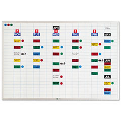 Magna Visual Lustreboard Planning Kit, Porcelain-on-Steel, 36x24, White/Aluminum MAVEBK2436