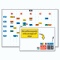 Magna Visual Lustreboard Planning Kit, Porcelain-on-Steel, 36x24, White/Aluminum MAVEBK2436