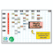 Magna Visual Magnetic Work/Plan Kit, 1x2 Grid, Porcelain-on-Steel, 36 x 24, Blue/White MAVOB2436B