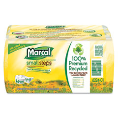 Marcal Small Steps 100% Recycled Convenience Bundle Bathroom Tissue, 4 Rolls/Pack, 6/Carton MRC6224