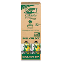 Marcal Small Steps 100% Recycled Roll-out Convenience Pack Bathroom Tissue, 504 Sheets/Roll MRC6495