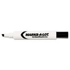 Marks-A-Lot Desk Style Dry Erase Marker, Chisel Tip, Black, Dozen AVE24408