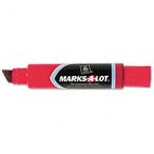 Marks-A-Lot Permanent Marker, Jumbo Chisel Tip, Red AVE24147