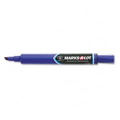 Marks-A-Lot Permanent Marker, Large Chisel Tip, Purple, Dozen AVE08884