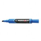 Marks-A-Lot Permanent Marker, Regular Chisel Tip, Blue, Dozen AVE07886