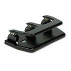 Master 20-Sheet Three-Hole Punch, Oversized Handle, 9/32 Diameter Hole, Steel, Black MATMP3
