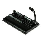 Master 24-Sheet Lever Action Two- to Seven-Hole Punch, 9/32 Diameter Holes, Black MAT325B