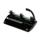 Master 32-Sheet Lever Action Two- to Seven-Hole Adjustable Punch, Black MAT5335B