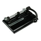 Master 40-Sheet Lever Action Two- to Seven-Hole Punch, 13/32 Diameter Holes, Black MAT1340PB