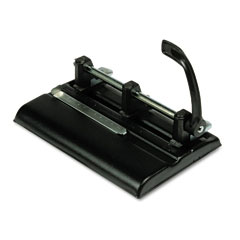 Master 40-Sheet Lever Action Two- to Seven-Hole Punch, 9/32 Diameter Holes, Black MAT1325B