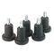 Master Caster Bell Glides, 100 lbs./Glide, Black, 5/Set MAS70175