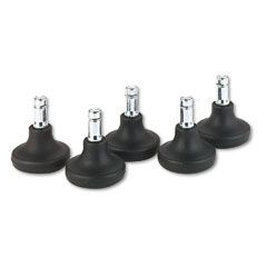 Master Caster Bell Glides, 100 lbs./Glide, Black, 5/Set MAS70178
