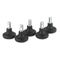 Master Caster Bell Glides, 100 lbs./Glide, Black, 5/Set MAS70178