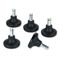 Master Caster Bell Glides, 100 lbs./Glide, Black, 5/Set MAS70179