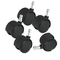 Master Caster Deluxe Casters, 100 lbs./Caster, Nylon, Matte Black, 5/Set MAS23622