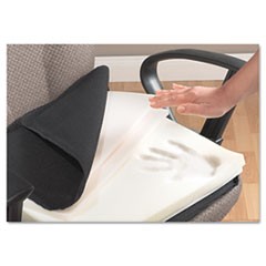 Master Caster Deluxe Seat/Back Cushion w/Memory Foam, 7-1/2w x 2-3/4d x 17h, Black MAS91061