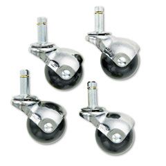 Master Caster Superball Casters, 75 lbs./Caster, Vinyl, Black, 4/Set MAS50713