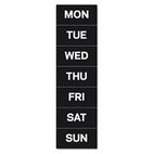 MasterVision Calendar Magnetic Tape, Days Of The Week, Black/White, 2" x 1" BVCFM1007