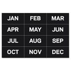 MasterVision Calendar Magnetic Tape, Months Of The Year, Black/White, 2" x 1" BVCFM1108