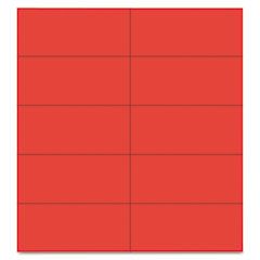 MasterVision Dry Erase Magnetic Tape Strips, Red, 2" x 1/8", 25/Pack BVCFM2404