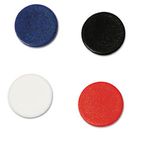 MasterVision Interchangeable Magnetic Characters, Circles, Assorted, 3/4" Dia., 20/Pack BVCIM140909