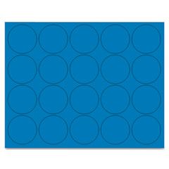 MasterVision Interchangeable Magnetic Characters, Circles, Blue, 3/4" Dia., 20/Pack BVCFM1601