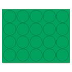 MasterVision Interchangeable Magnetic Characters, Circles, Green, 3/4" Dia., 20/Pack BVCFM1602