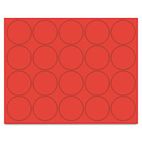MasterVision Interchangeable Magnetic Characters, Circles, Red, 3/4" Dia., 20/Pack BVCFM1604