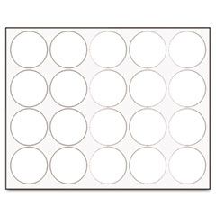 MasterVision Interchangeable Magnetic Characters, Circles, White, 3/4" Dia., 20/Pack BVCFM1618
