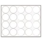 MasterVision Interchangeable Magnetic Characters, Circles, White, 3/4" Dia., 20/Pack BVCFM1618