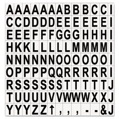 MasterVision Interchangeable Magnetic Characters, Letters, Black, 3/4"h BVCKT2220