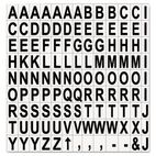 MasterVision Interchangeable Magnetic Characters, Letters, Black, 3/4"h BVCKT2220