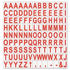 MasterVision Interchangeable Magnetic Characters, Letters, Red, 3/4"h, Red BVCKT2221