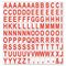 MasterVision Interchangeable Magnetic Characters, Letters, Red, 3/4"h, Red BVCKT2221