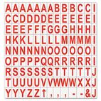 MasterVision Interchangeable Magnetic Characters, Letters, Red, 3/4"h, Red BVCKT2221