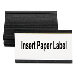 MasterVision Magnetic Card Holders, 1 3/4x3, Black, 10/PK BVCFM2630