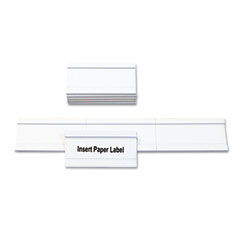 MasterVision Magnetic Card Holders, 1x2, White, 10/PK BVCFM1325