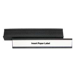 MasterVision Magnetic Card Holders, 6x1, Black, 10/Pack BVCFM2632