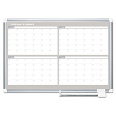 MasterVision MasterVision 4 Month Planner, 48x36, White/Silver BVCGA05105830