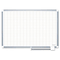 MasterVision MasterVision Grid Planning Board, 1x2" Grid, 36x24, White/Silver BVCMA0392830