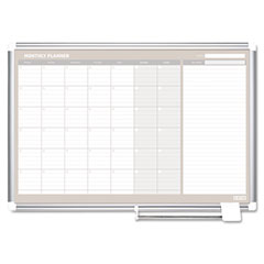 MasterVision MasterVision Monthly Planner, 36x24, Silver Frame BVCGA0397830
