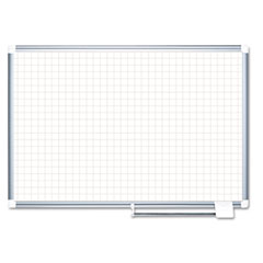 MasterVision MasterVision Planner, 1" Grid, 48x36, White/Silver BVCMA0547830