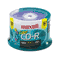 Maxell CD-R Discs, 700MB/80min, 48x, Spindle, Assorted Colors, 50/Pack MAX648251