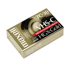 Maxell High Grade VHS-C Videotape Cassette, 30 Minutes MAX203010