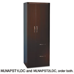 Mayline Aberdeen Personal Storage Tower, Box 1 Of 2, 24w x 24d x 68h, Mocha MLNAPST1LDC